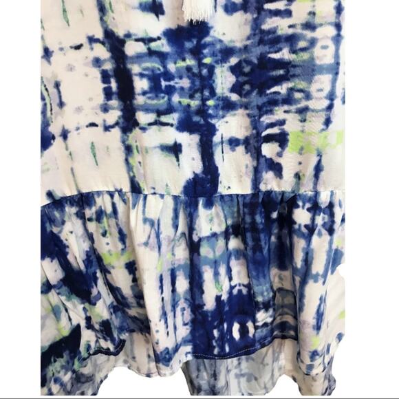 Beach Lunch Lounge Lou Lou Blue Tie Dye Dress - Picture 9 of 12